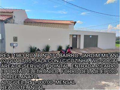 Casa para Locação, em Araguari, bairro JARDIM MILANI